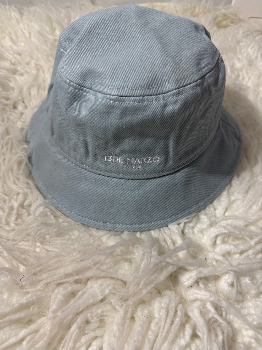 13DE MARZO Paris Light Blue Bucket Hat S /M